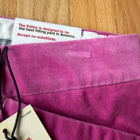 Express Editor Flare Trouser Pants Pink Velvet Size 10 Y2K Career Classic Office - Picture 6 of 12